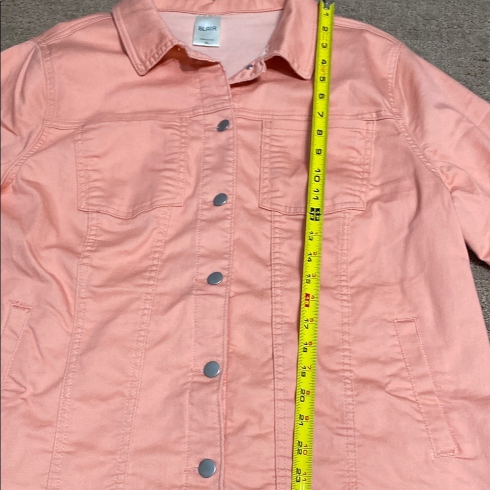 Blair Pink Jean Jacket with Textured Fabric - Picture 5 of 13